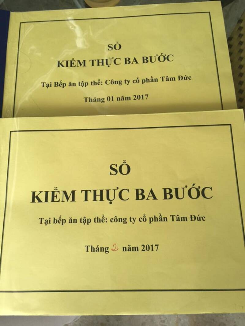 Mẫu sổ kiểm thực 3 bước mới nhất và cách viết sổ chi tiết
